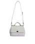 Dolce & Gabbana White Raffia & Leather Top Handle Crossbody Bag – Women’s
