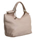 Dolce & Gabbana Logo Plaque Tote Bag Beige Blush Deerskin Leather Women