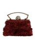 Dolce & Gabbana VANDA Red Gold Tinsel Crystal Evening Clutch Bag for Women