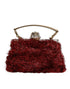 Dolce & Gabbana VANDA Red Gold Tinsel Crystal Evening Clutch Bag for Women