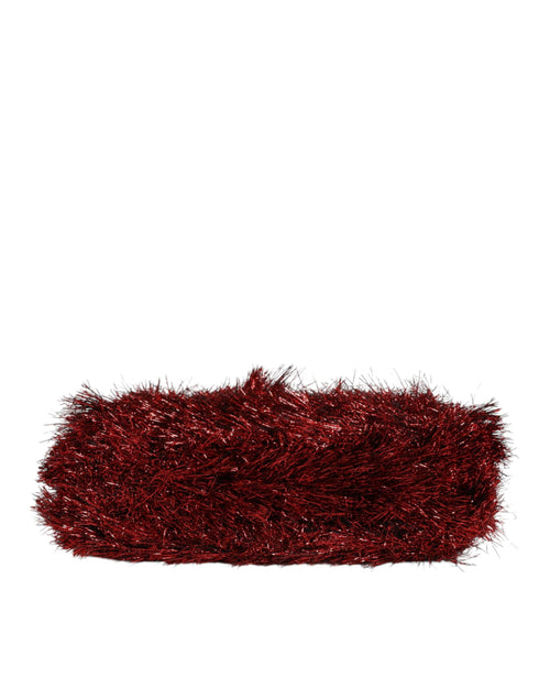 Dolce & Gabbana VANDA Red Gold Tinsel Crystal Evening Clutch Bag for Women