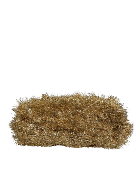 Dolce & Gabbana Vanda Evening Clutch Gold Tinsel Silk - Women’s