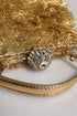 Dolce & Gabbana Vanda Evening Clutch Gold Tinsel Silk - Women’s