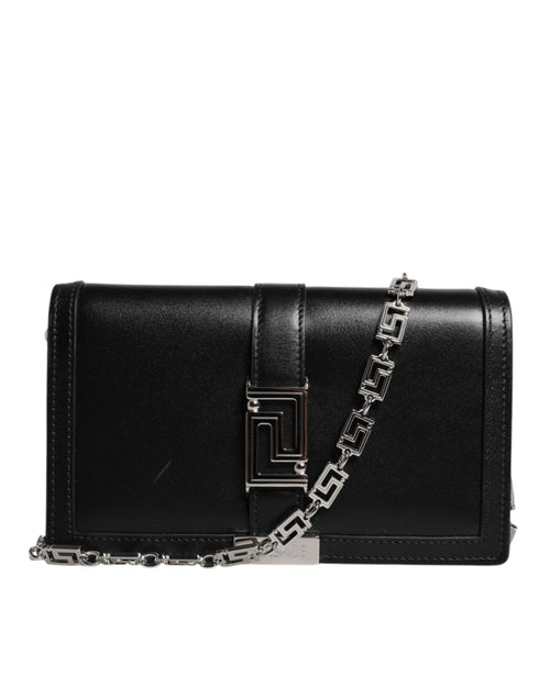 Versace Crossbody Shoulder Bag Black Calfskin Leather for Women’s