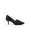Dolce & Gabbana Jewel Bow Pumps Black Satin Leather Sole - Women’s