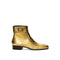 Saint Laurent Ankle Boots – Gold Leather – Square Toe – Women’s