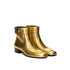 Saint Laurent Ankle Boots – Gold Leather – Square Toe – Women’s