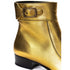 Saint Laurent Ankle Boots – Gold Leather – Square Toe – Women’s
