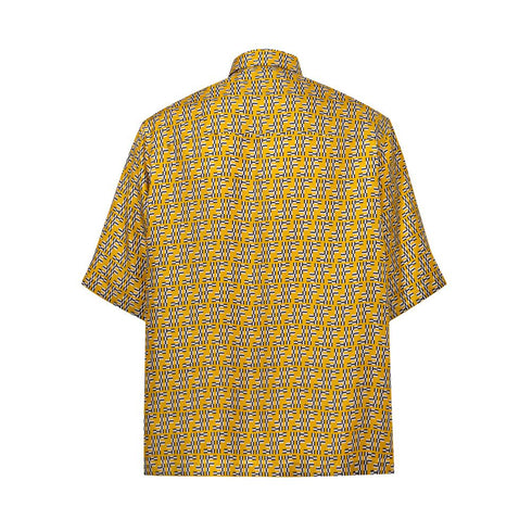 Fendi Yellow Silk Shortsleeve