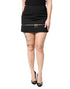 Dolce & Gabbana Black Virgin Wool High Waisted Mini Skirt