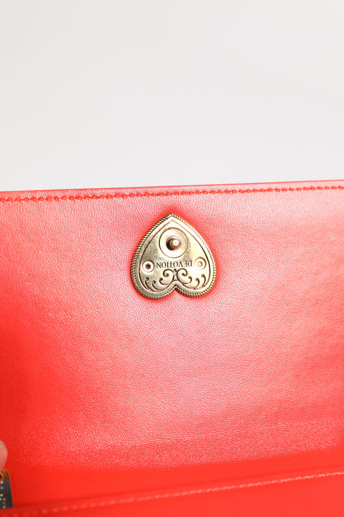 Dolce & Gabbana Devotion Crossbody Phone Bag in Red Quilted Leather for Women