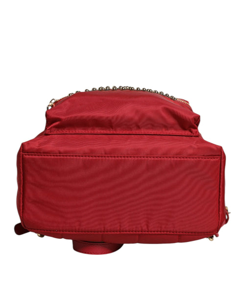Dolce & Gabbana Red #DGFAMILY Vulcano Nylon and Leather Embellished Backpack Bag