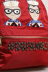 Dolce & Gabbana Red #DGFAMILY Vulcano Nylon and Leather Embellished Backpack Bag