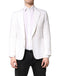 Dolce & Gabbana White Single Breasted Men Coat Blazer Suit