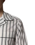 Dolce & Gabbana White Black Stripes Cotton Men Pajama Set Sleepwear