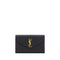 Saint Laurent Logoed Shoulder Bag – Black Textured Leather Envelope Purse for Women