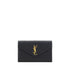 Saint Laurent Logoed Shoulder Bag – Black Textured Leather Envelope Purse for Women
