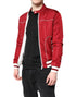 Dolce & Gabbana Red White Nylon Full Zip Men Bomber Jacket