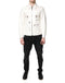 Dolce & Gabbana White Collared Full Zip Biker Coat Jacket