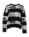 Dolce & Gabbana Black White Logo Print Wool Pullover Sweater