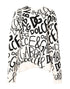 Dolce & Gabbana White Black Logo Print Women Pullover Sweater