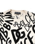 Dolce & Gabbana White Black Logo Print Women Pullover Sweater