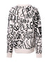 Dolce & Gabbana White Black Logo Print Women Pullover Sweater