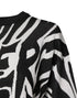 Dolce & Gabbana Black White Print Women Pullover Sweater