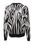 Dolce & Gabbana Black White Print Women Pullover Sweater