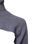 Dolce & Gabbana Gray Wool Knit Turtleneck Cropped Top Sweater