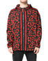 Dolce & Gabbana Black Cherry Print Hooded Windbreaker Jacket