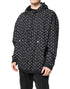 Dolce & Gabbana Black Heart Print Hooded Windbreaker Jacket