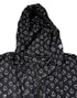 Dolce & Gabbana Black Heart Print Hooded Windbreaker Jacket