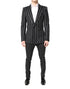 Dolce & Gabbana Black Striped SICILIA Formal 2 Piece Suit