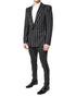 Dolce & Gabbana Black Striped SICILIA Formal 2 Piece Suit
