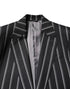 Dolce & Gabbana Black Striped SICILIA Formal 2 Piece Suit