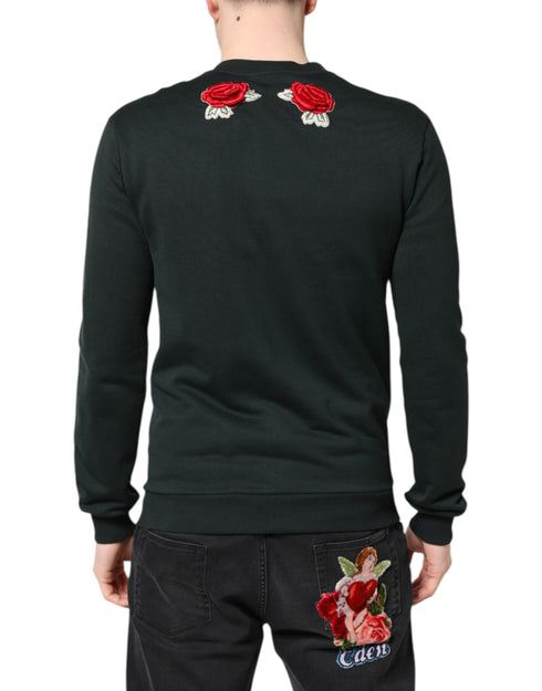 Dolce & Gabbana Black Sequined Embellished Pullover Sweater