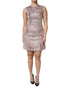 Dolce & Gabbana Pink Jacquard Sleeveless Sheath Mini Dress