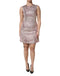 Dolce & Gabbana Pink Jacquard Sleeveless Sheath Mini Dress