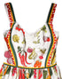 Dolce & Gabbana White Vegetables Sleeveless A-line Midi Dress