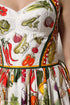 Dolce & Gabbana White Vegetables Sleeveless A-line Dress