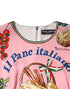 Dolce & Gabbana Pink Pastry Print Bodycon Sheath Midi Dress