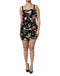 Dolce & Gabbana Black Floral Sequin Sleeveless Sheath Dress