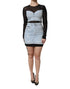 Dolce & Gabbana Black Blue Long Sleeves Denim Mini Dress
