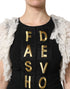 Dolce & Gabbana Black Fashion Devotion Embellish Mini Dress