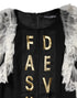 Dolce & Gabbana Black Fashion Devotion Embellish Mini Dress