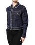 Dolce & Gabbana Blue Denim Cotton Crystal Embellished Jacket
