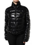 Dolce & Gabbana Black Logo Plaque Full Zip Puffer Jacket