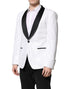 Dolce & Gabbana White Nylon Single Breasted Coat Blazer