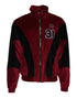 Dolce & Gabbana Red Black Cotton Logo FullZip Bomber Jacket